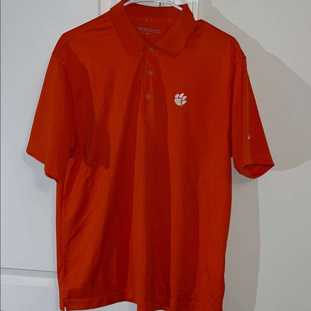 Orange Nike Golf Men’s Clemson Tigers paw Team regular polo shirt M NCAA College
